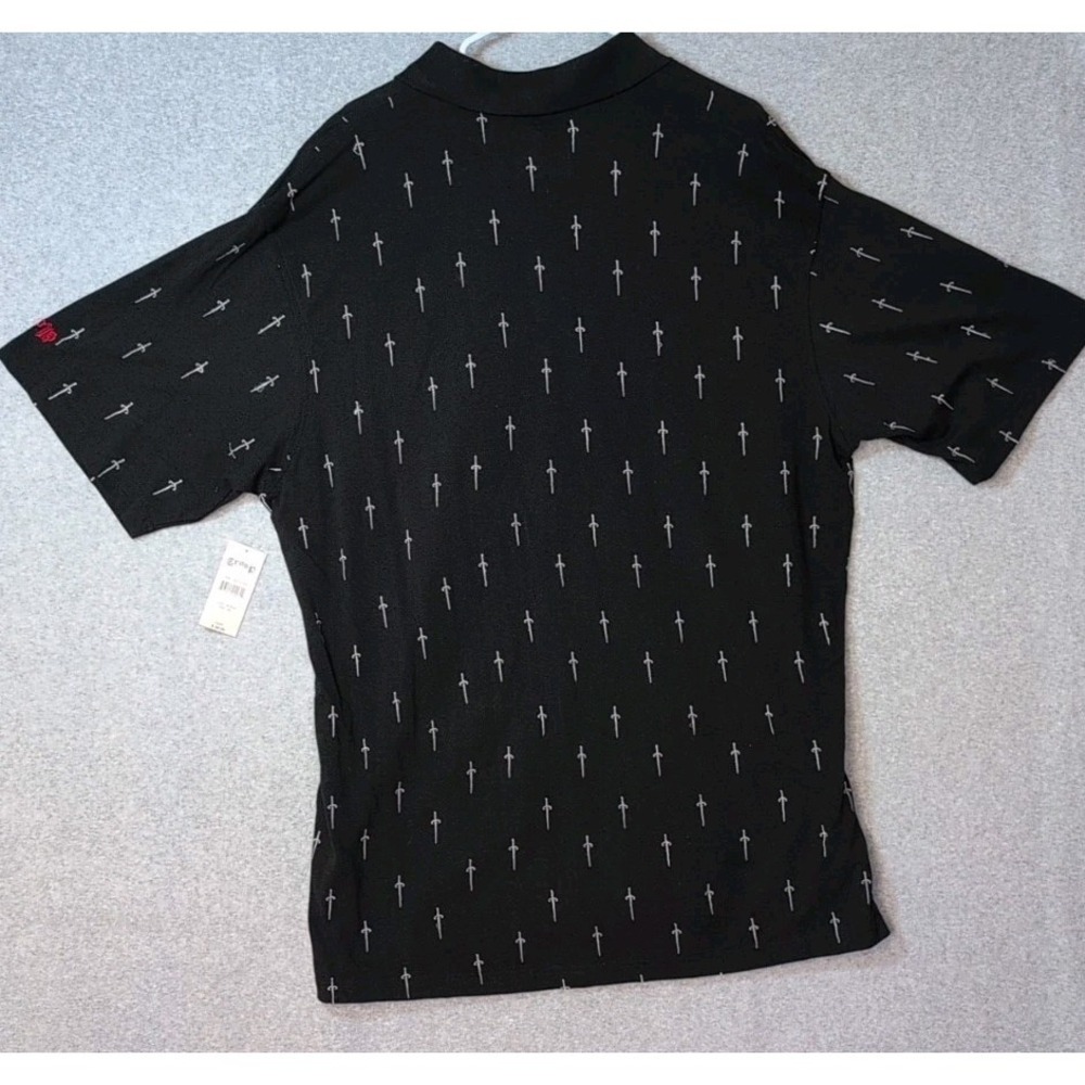 Troop NYC Born in The Bronx Polo Shirt Mens 2xl Embroidered Dagger Print Hip Hop - Picture 2 of 12